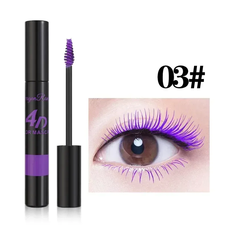 Colored Mascara Makeup 4D Silky Natural Long Eyelashes Mascara Waterproof Long-lasting Extension Thick Lasting Curling Mascara — image 14