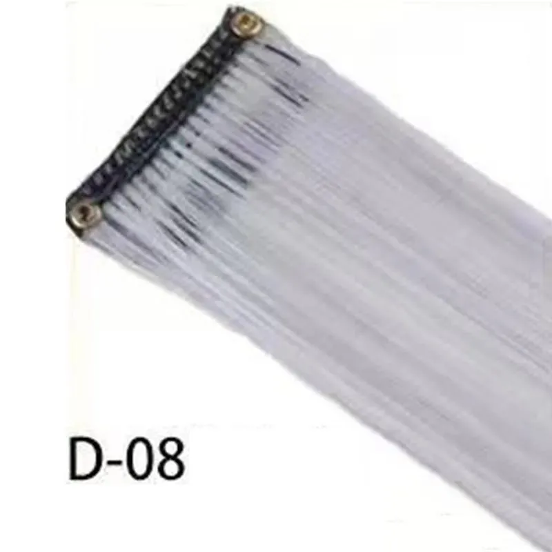 Synthetic 10Pcs colorful Hair Extensions Clip in Colored Party Highlights Extension for Kids Girls Long Straight Hairpiece