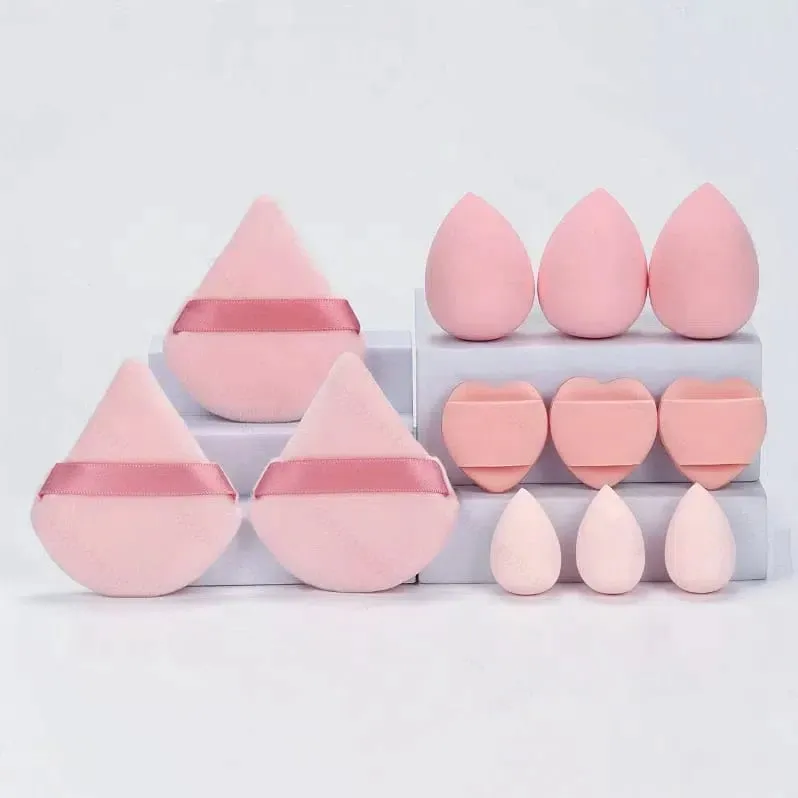 12pcs Makeup Sponge Set Essential for Beginners Cosmetic Easy to apply Puff Set Makeup Foundation Sponge — image 3
