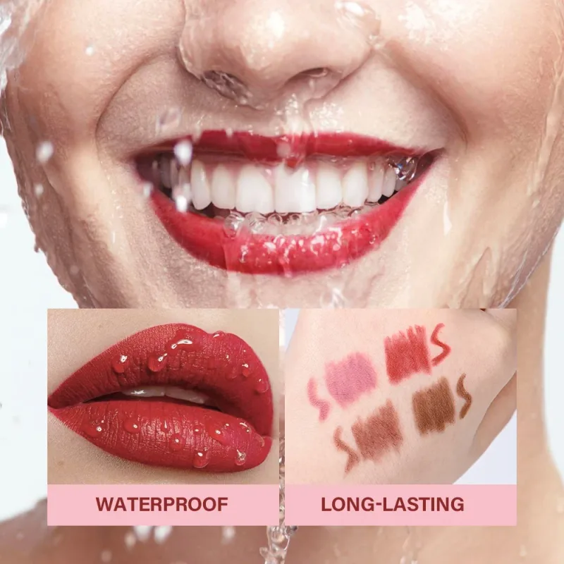 Slim Lip Liner Pen Nude Matte High Color Define Sexy Lips Precision Waterproof Long-lasting Girlfriend Gifts Lip Liner Pen