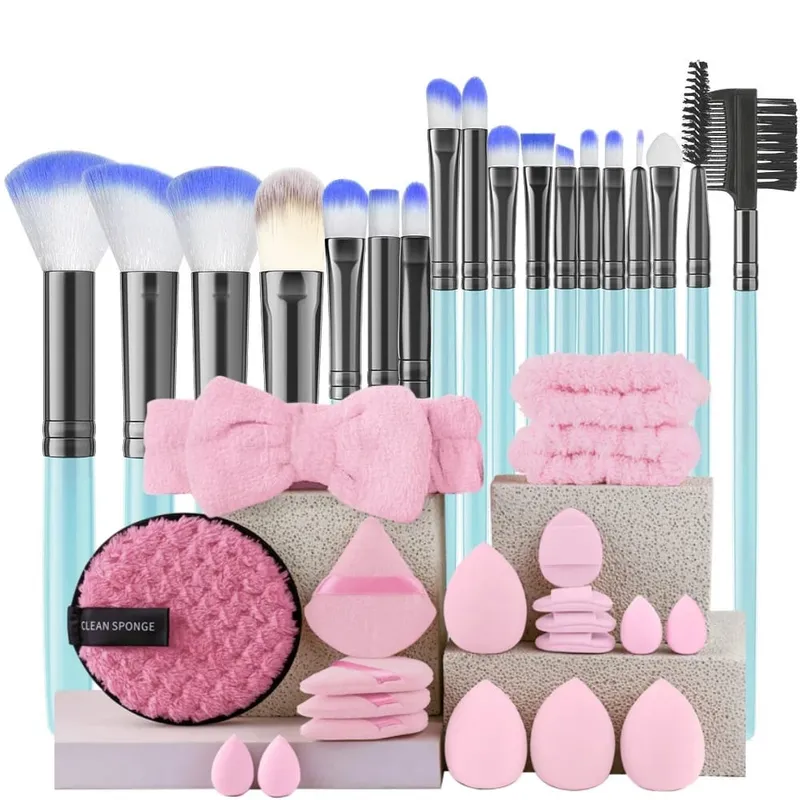 18PCS Women's Makeup Brushes Set - Eye Shadow Foundation Blush Cosmetic Brushes Soft Make up Tools with Storage Bag