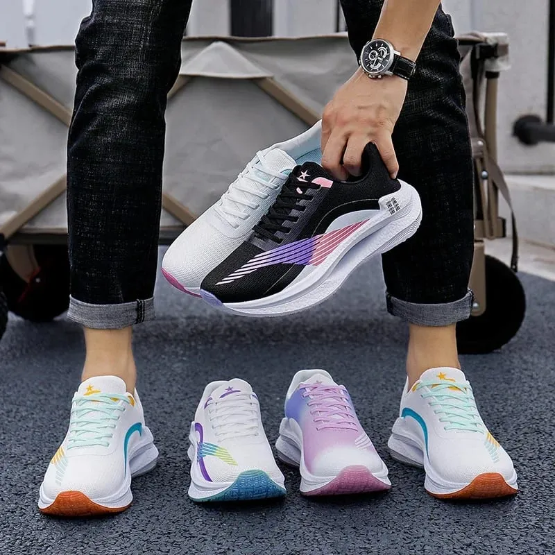 Lightweight Running Shoes Unisex Sneakers Breathable Mesh Casual Sports Shoes Men Women Outdoor Walk Tennis Footwear Size 36-45