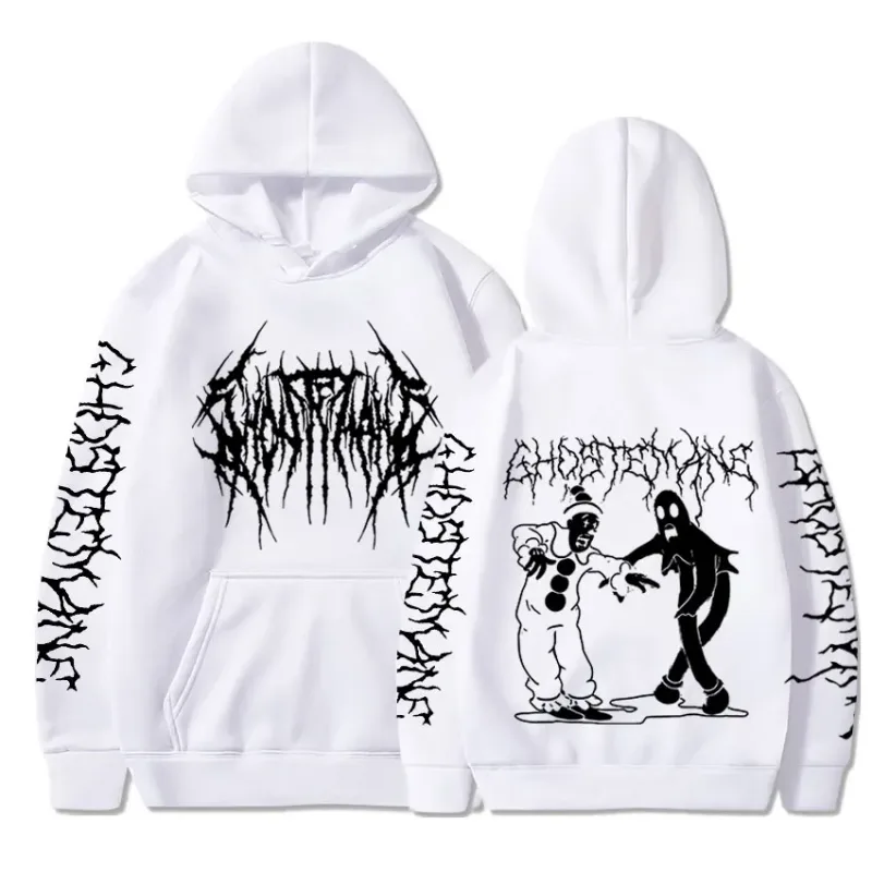 Ghostemane dubbelzijdig print hoodie herenmode hiphop metal rock hoodies gothic oversized sweatshirt trainingspak streetwear