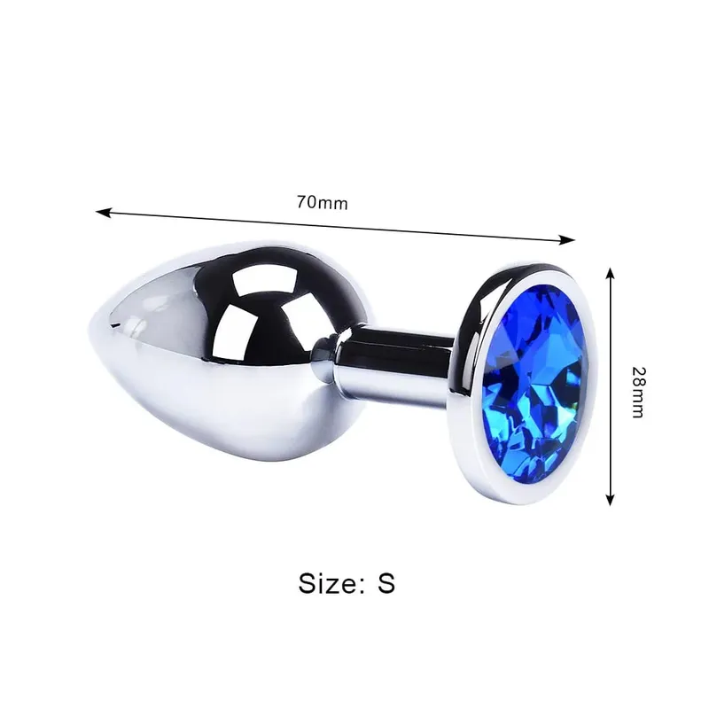 Stainless Steel Anal Plug Butt Plug With Jewelry Colorful Crystal Anus Plug Adults Sex Toys for Men Women Gay Adult Game Sex Toy