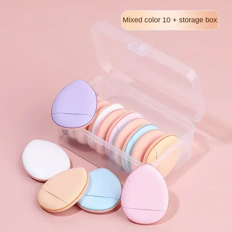 10Pcs Mini Finger Puff Foundation Small Air Cushion Powder Sponge Face Concealer BB Cream Cosmetic Applicator Makeup Tools