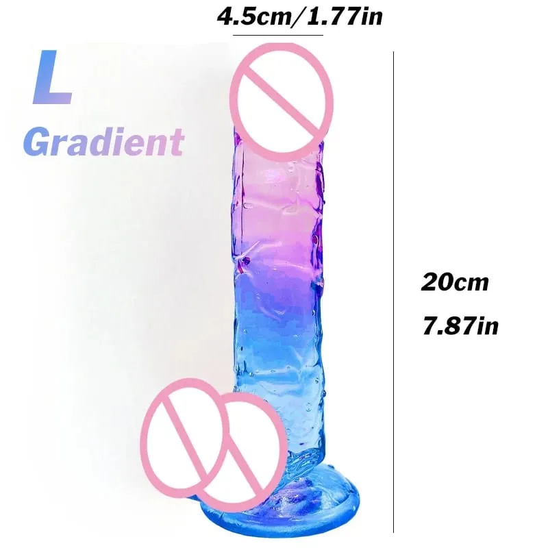 Transparent Soft Jelly Dildo Realistic Fake Dick Penis Suction Cup Dildo Realistic Sex Toys For Lesbian Women Female Masturbator