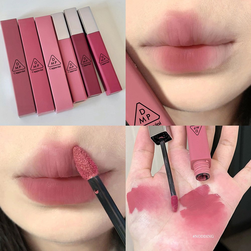 카푸비니 매트 벨벳 립글레이즈 모이스춰라이징 부드럽고 오래 지속되는 립스틱 메이크업 립 글로스