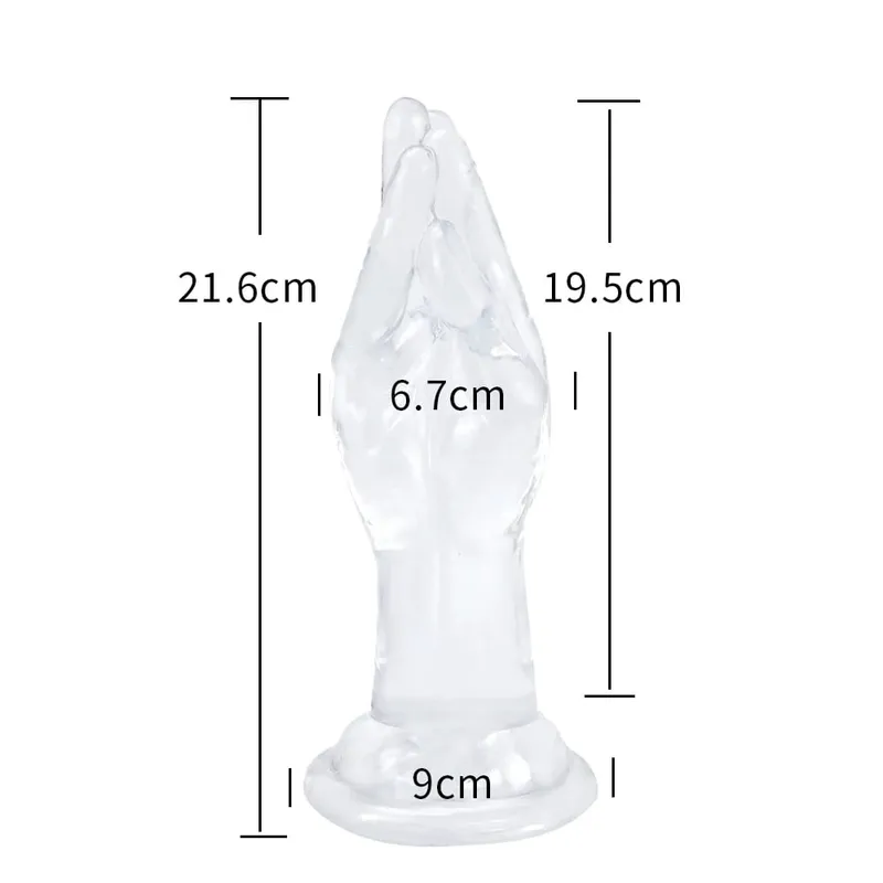 4 Sizes Huge Hands Finger Anal Plug Clear Arm Anus Prostate Massage Big Butt Plug G Spot Masturbation Gay Sex Toys For Women Men — image 9