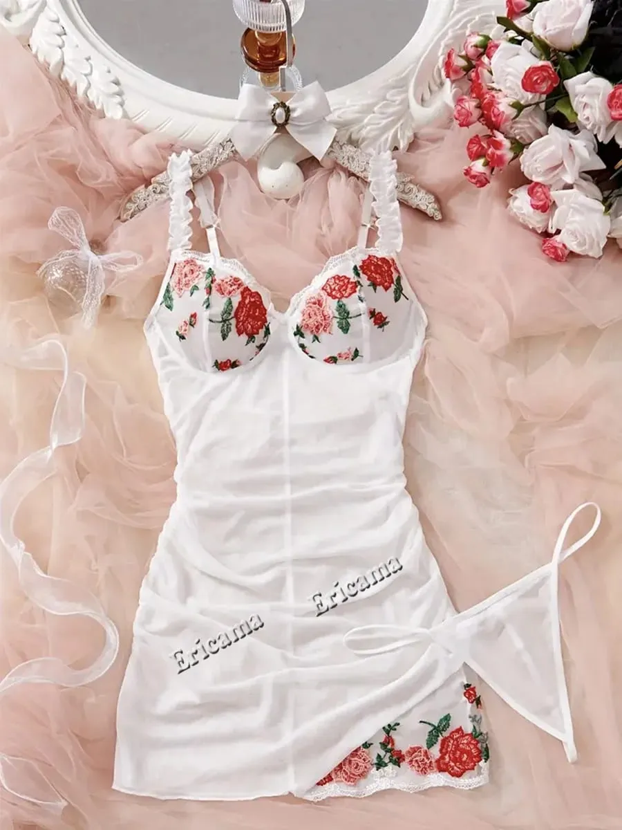 Sexy Bra Set Transparent Lace Erotic Underwire Bra Lace Sexy Lingerie Fancy Outfit Romantic Hot Underwear Set Bra And Panty Sets