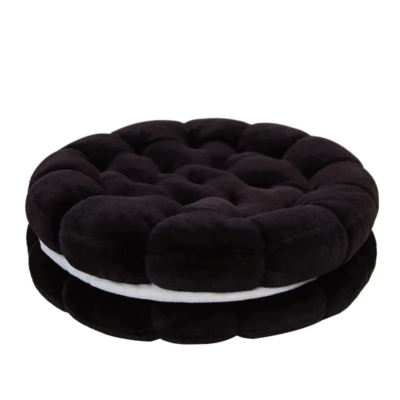 New Simulation Little Biscuits Doll Cushion Stuffed Round Cookie Plush Toys Creative Soft Pillow Chair Car Seat for Kid Gifts