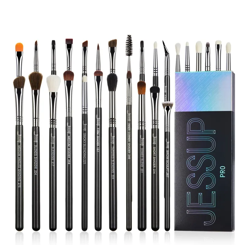 Jessup Eye Makeup Brushes Set Professional Makeup Brush Synthetic Eye Blending Brush Eyeshadow Brush Eyebrow Crease Shader T341