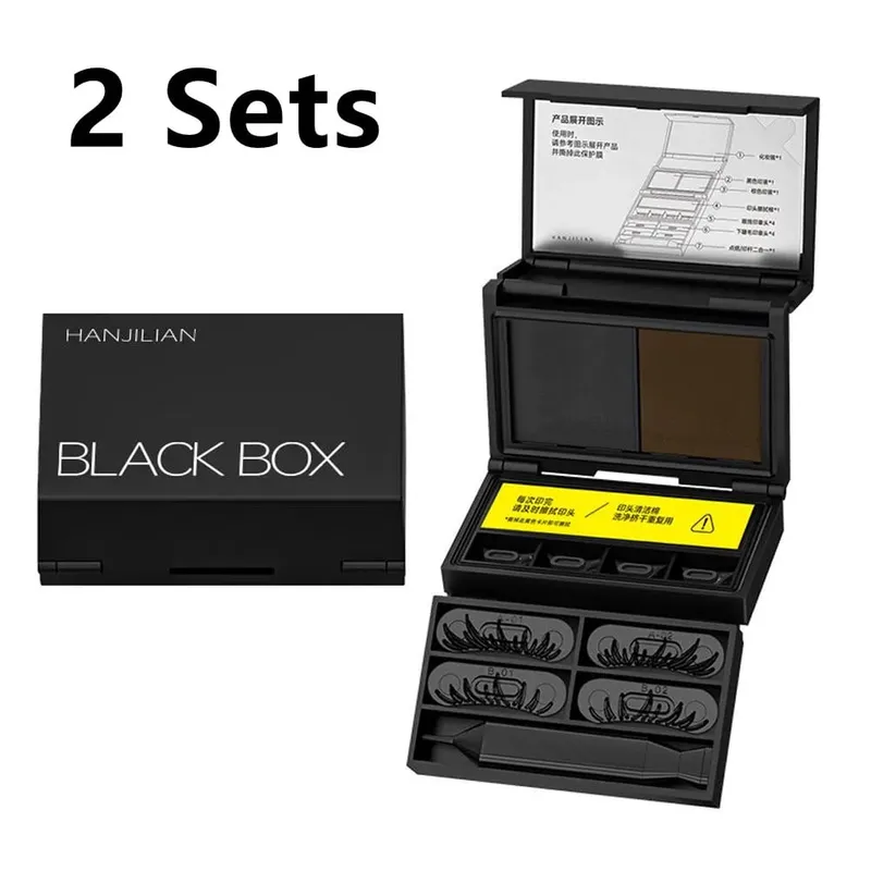 3-in-1 Lower Eyelash Stamp Eyeliner & Mole 3s Fast Application Natural Long-lasting Non-Slipping Portable Eye Makeup 1/2Sets