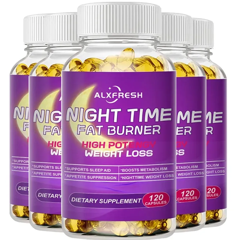 Nighttime Sleep Capsules Improve Sleep Quality Relieve Anxiety Relax Nerves Suppress Appetite Boosts Metabolism Manage Weight