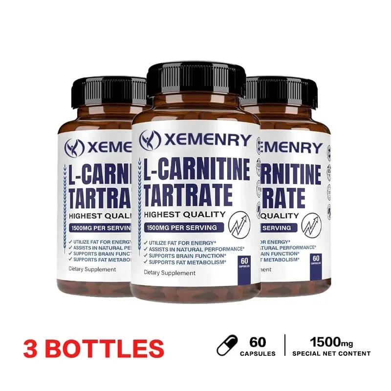 L-Carnitine Capsules - Supports Memory Concentration Fat Metabolism Energy Metabolism Brain Health for Men and Women