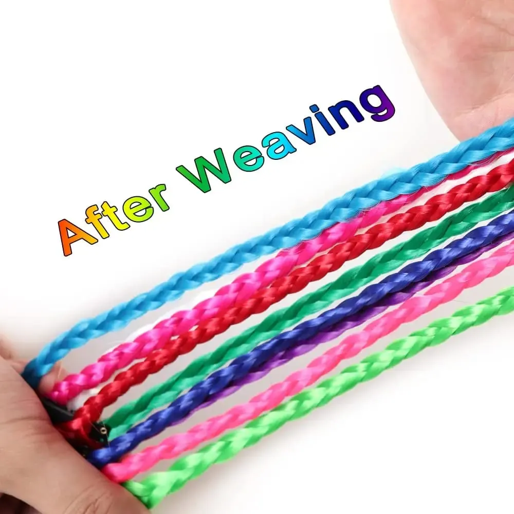 Clip sintetica da 10 pezzi nelle estensioni dei capelli per donne ragazze bambini estensioni colorate per feste con highlight capelli lisci multicolori