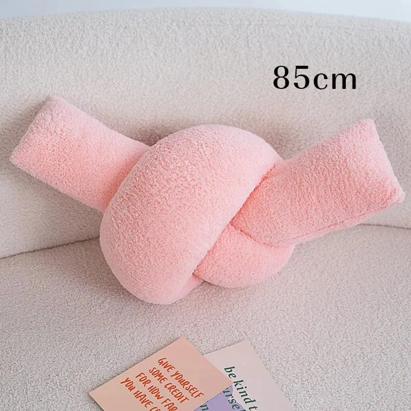 60-95CM Creative Iron Chain & Knot Pillow Stuffed Soft Sofa Cushion Nordic Style Home Plush Decoration Irregular Shaped Plush