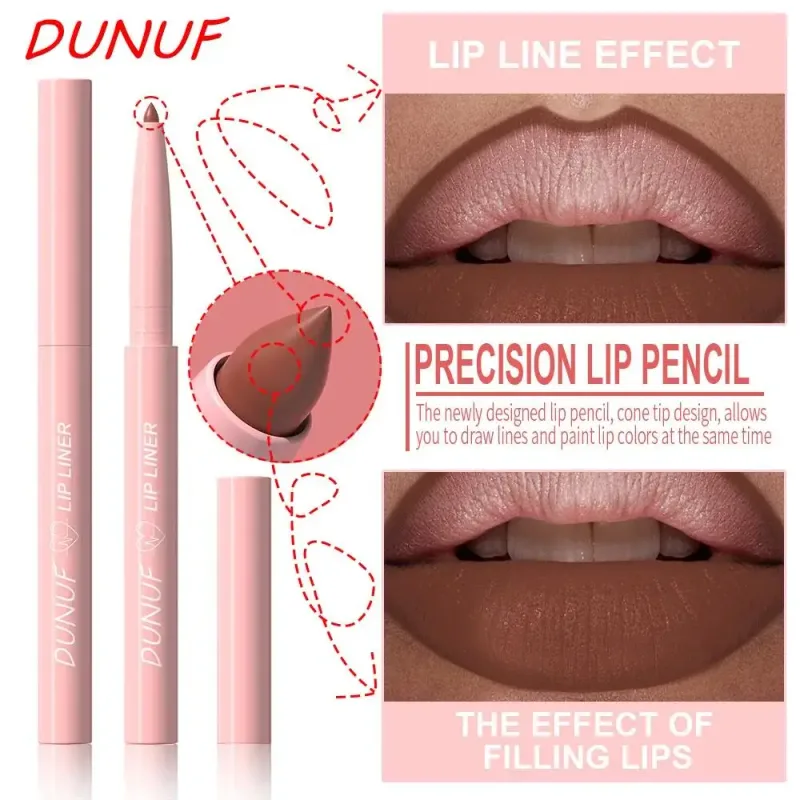 12 Color Matte Lip Liner Pencil Set Waterproof Smudge Proof Long Lasting Vegan Cruelty Free Lipstick Makeup Kit