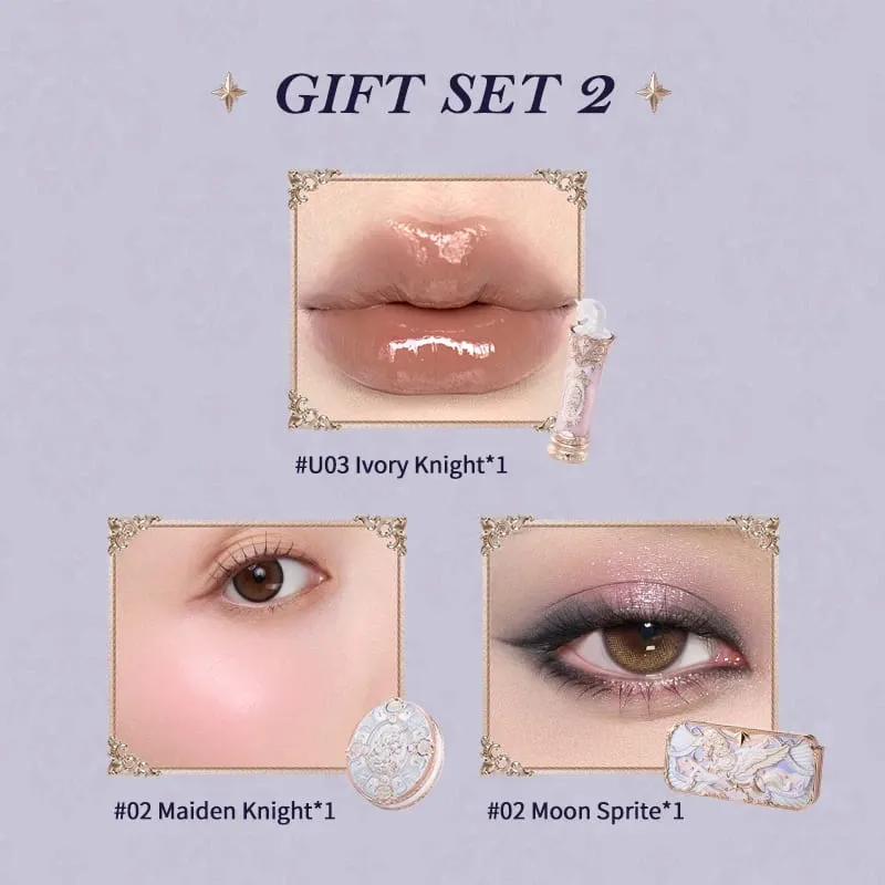 Flowerknows Knight Unicorn Collection Makeup Set Eye Shadow Palette Long Lasting Lipstick Blusher Setting Powder Matte Lipliner — image 8