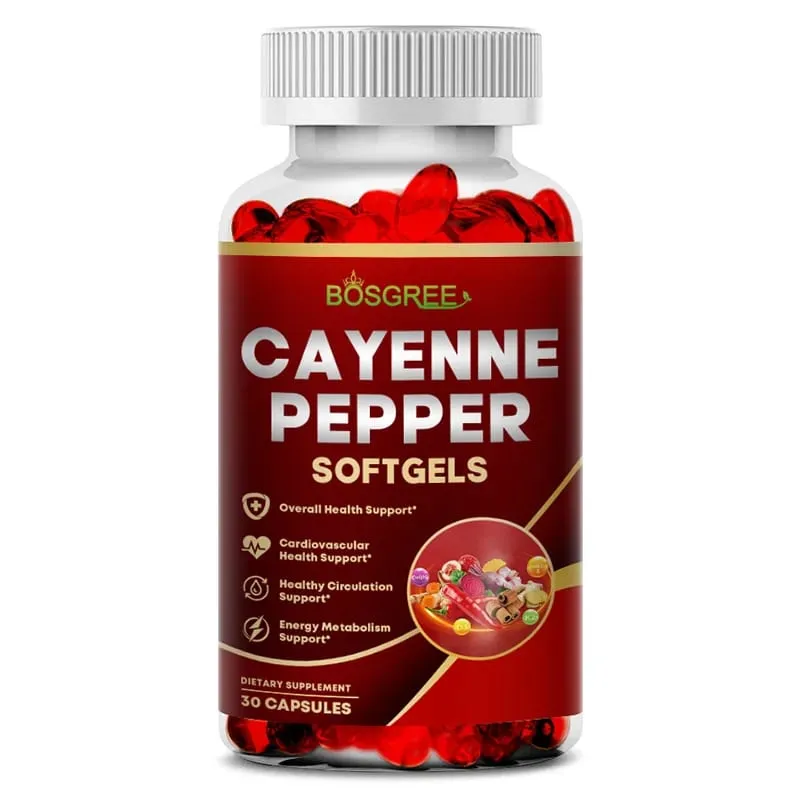 Cayennepfeffer-Kapseln – unterstützen die Herz-Kreislauf-Gesundheit, verbessern die Verdauung und die Durchblutung, Vitamine D3, K2, Kräuterergänzung