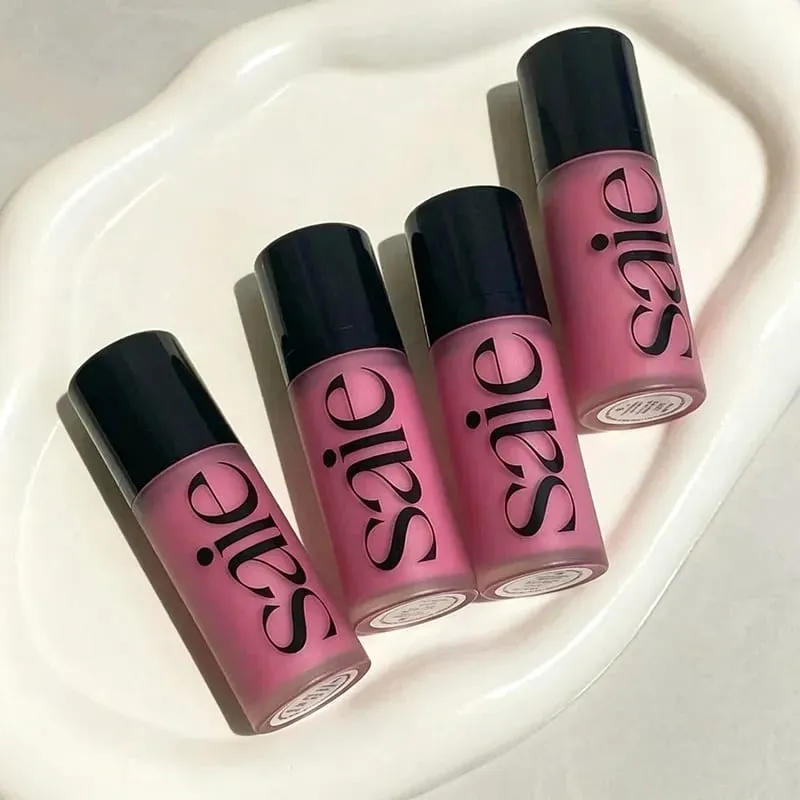 Saie Hydrating Dewy Liquid Blush Buildable Luminous Multi-Use Cheek & Lip Tint Suitable for All Skin Types Natural Facial Makeup
