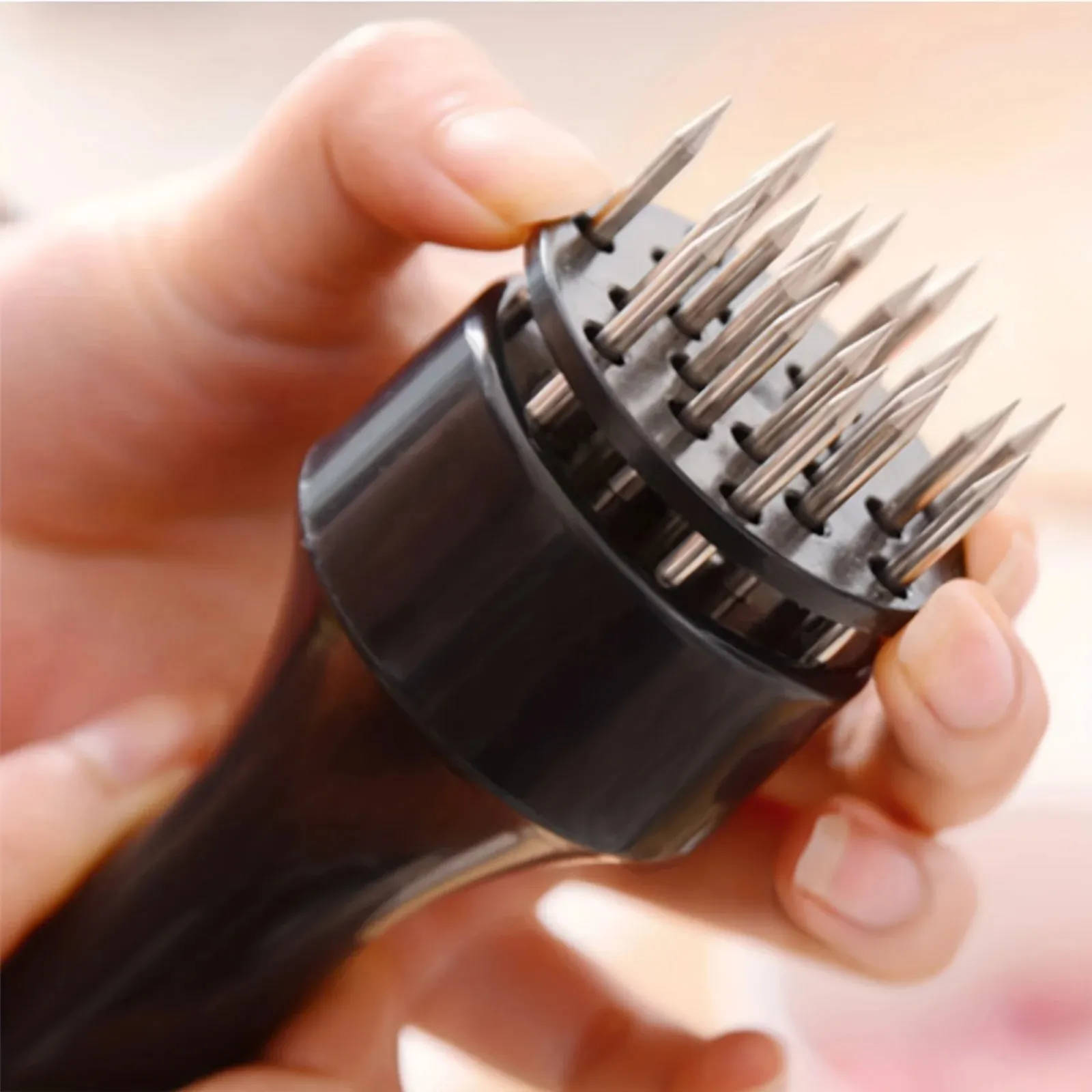 1PC Stainless Steel Steak Meat Tenderizer Hammer Loose Meat Needle Household Punching Daily Tendon Breaker Meat Inserting Needle — image 5