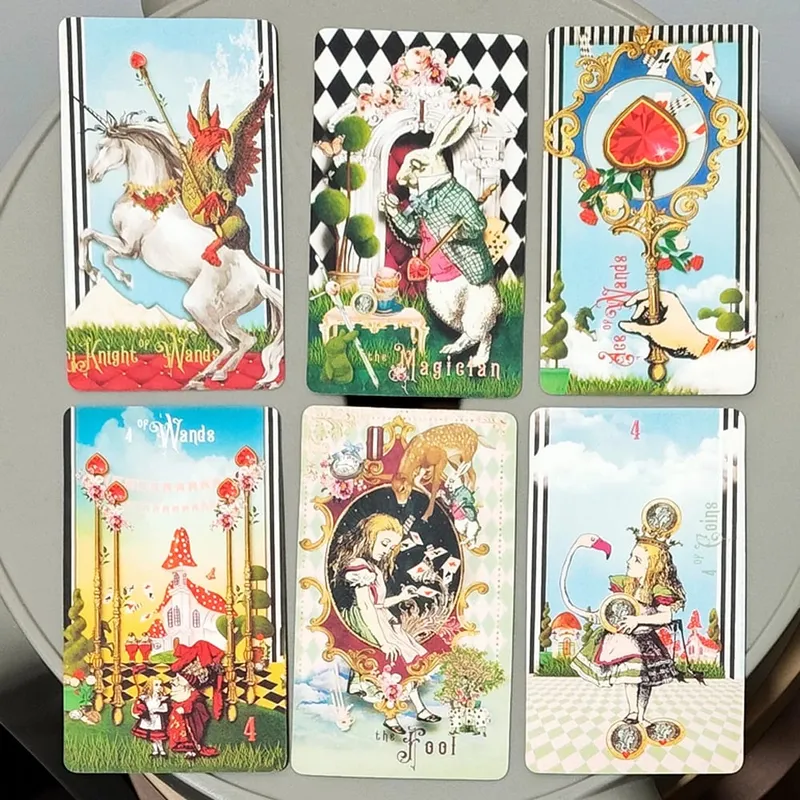 Alice in Tarotland: Een grillige reis met 78 kaarten door het konijnenhol – Klassiek Tarotdek 10,3 * 6 cm