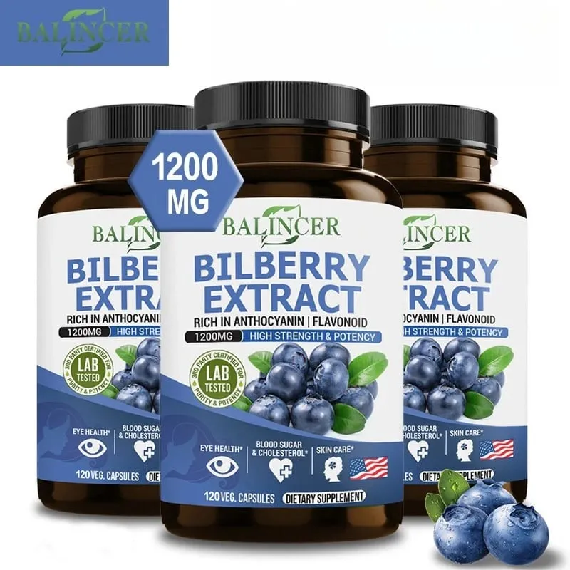 Bilberry Extract Supplements - Rich in Antioxidants Promote Vision Health and Protect Eyes Promote Brain Health — image 1