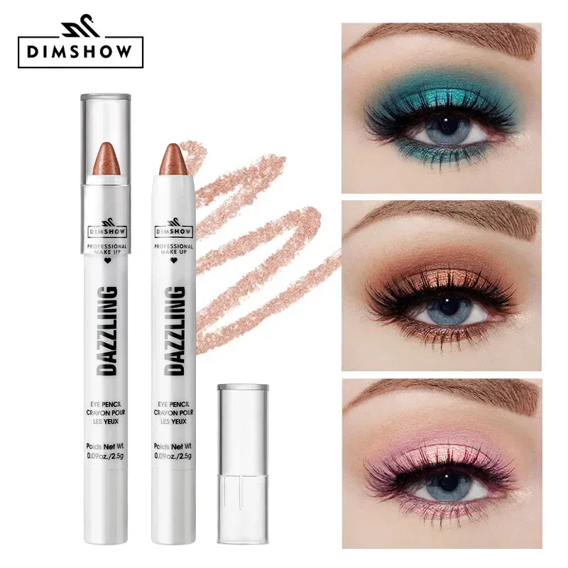 12 Colors Pearlescent Eyeshadow Pencil Waterproof Long Lasting Glitter Shimmer Eye Shadow Pen Eyeliner Stick Eyes Makeup Tools