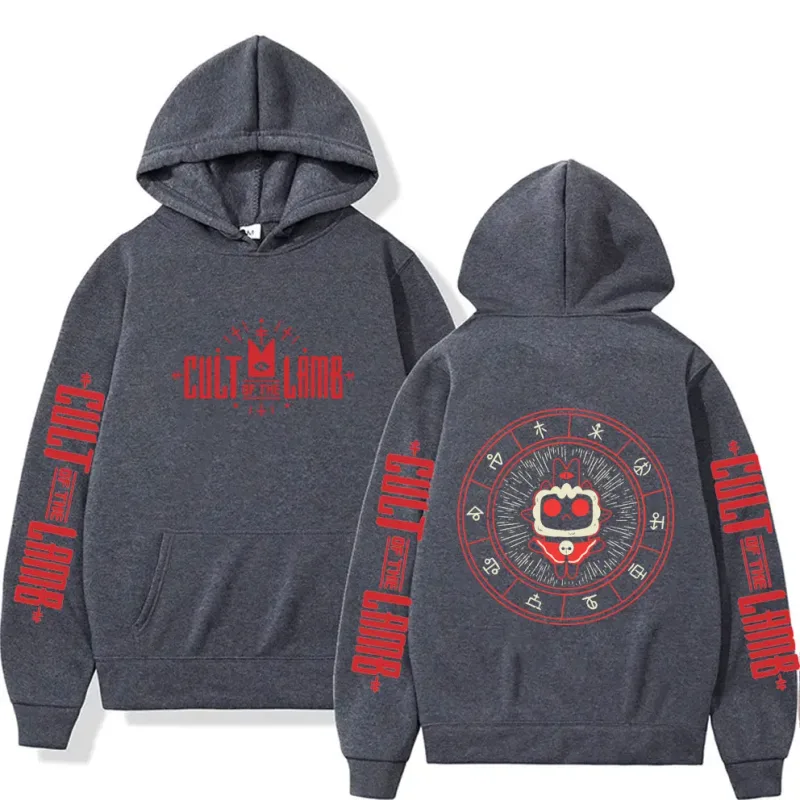 Game Cult of The Lamb Print Hoodie Lalaki Babae Vintage Fleece Cotton Pullover Hoodies Unisex Fashion Casual Oversized Streetwear