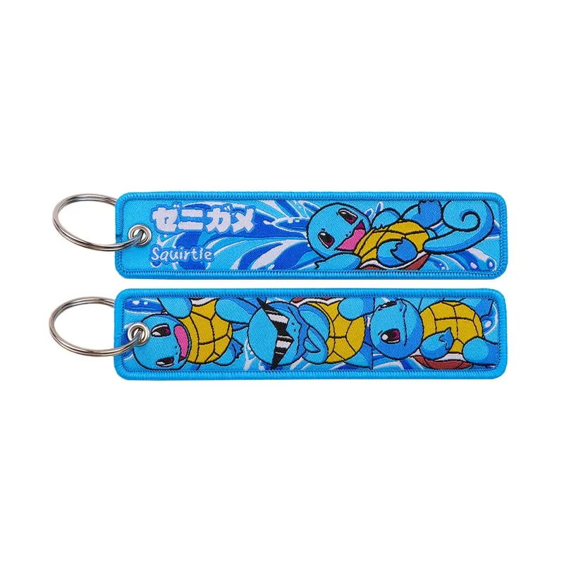 HOT Sale Pokémon Anime Monsters Keychain for Cars Backpack Key Holders Embroidery Keyrings Key Tag Jet Tag Accessories Gif 1pcts