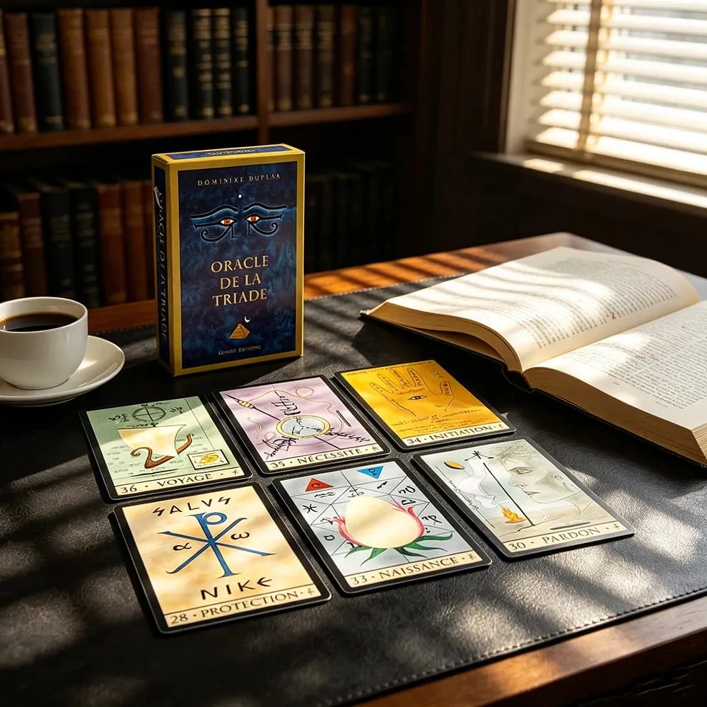 Oracle De La Triade Oracle Cards French Version Cards Game Spiritual Divination Oracle Cards With Guidebook for Beginners