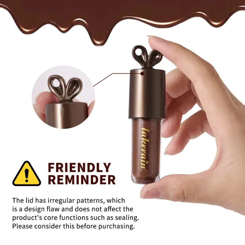 Lakerain Chocolate Rabbit Lip Gloss Long Lasting Hydration Mirror Effect Moisturizing Smooth Non-Sticky Lippy Bunny Lipstick