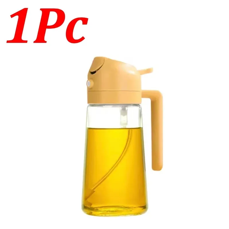 1-4Pcs 500ml 2in1 Oil Sprayer Plastic Cooking Olive Oil Sprayer Baking Oil Spray for Kitchen Air Fryer Baking Salad Grilling BBQ