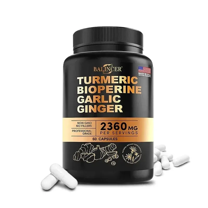 Turmeric - with Bioperine Garlic Ginger - 95% Curcuminoids Good for Pain Relief Immune Joint & General Health Antioxidant — image 9