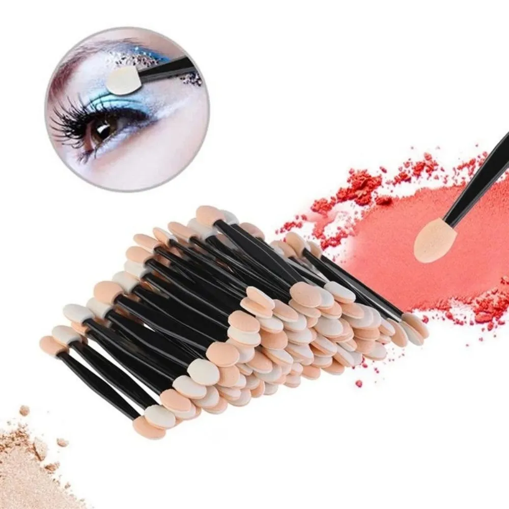 10/30/50pcs Eye Shadow Brushes Make Up Beauty Makeup Tool Reusable Dual Sided Sponge Stick Portable Applicator Accessories