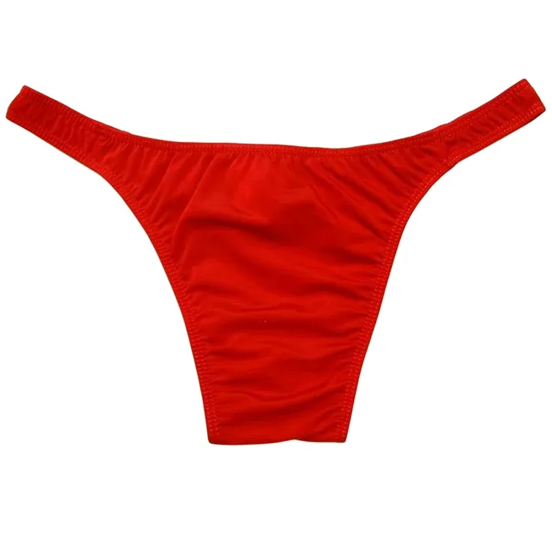 Narrow Waist Seamless Ice Silk Briefs Men Sexy Transparent Underwear Low Waist Bikini Panties Adult Lingerie