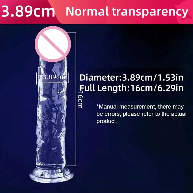 Transparent Realistic Dildo Jelly Penis Suction Cup Dildo Female Masturbator Clitoral Stimulator Big Dick Lesbian Sex Toys