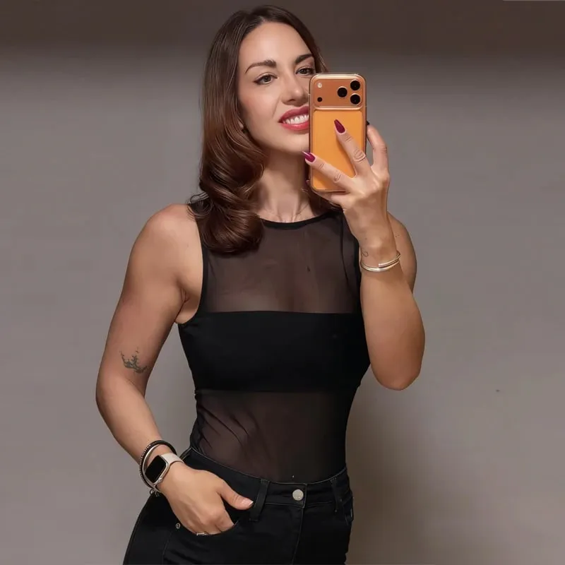 Sexy Mesh Bodysuit Women Transparent Tight Bodys for Women Summer Sleeveless Tops Woman Tulle Sexy Lingerie Body Woman