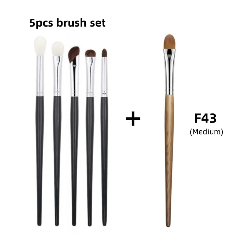 Eyeshadow Brush Set Kit Natural Hair 5Pieces Eye Shadow Makeup Brushes Beauty Tools