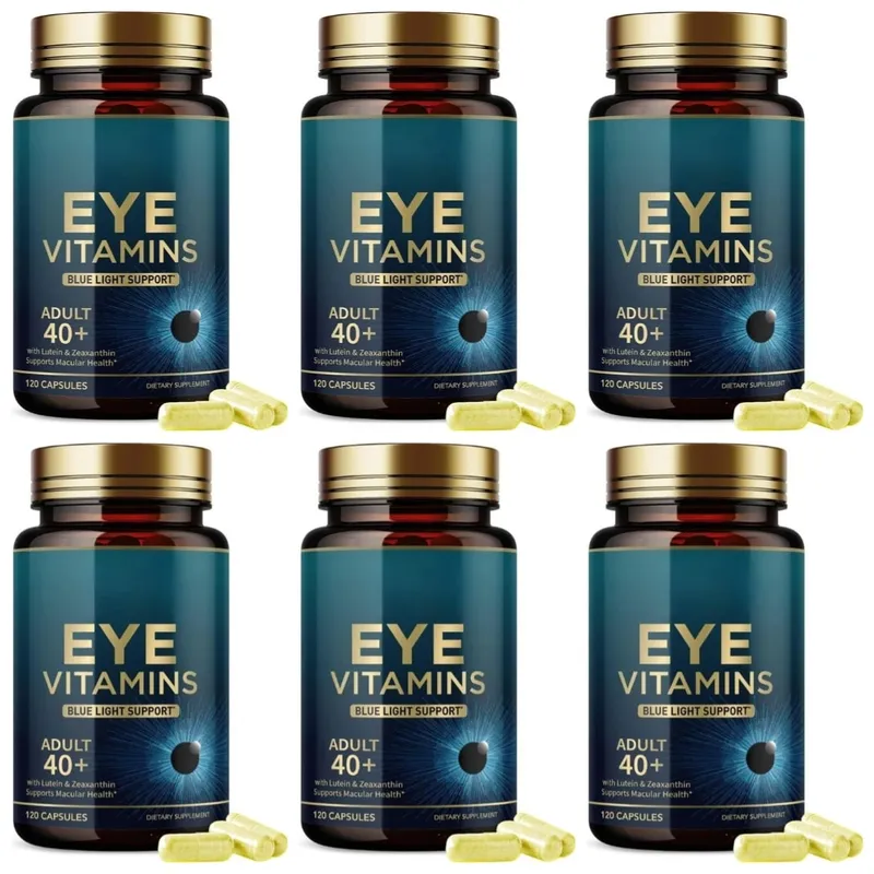 Eye Vitamins Capsules Blue Light Support with Lutein & Zeaxanthin for 40+ Macular Health Support for Men Women 120 Capsules