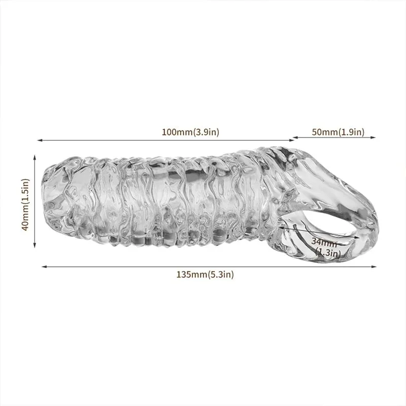 Male Realistic Penis Sleeve Penis Extender Cock Dick Enlargement Delay Ejaculation Cock Rings Reusable Condom Sex Toys For Men