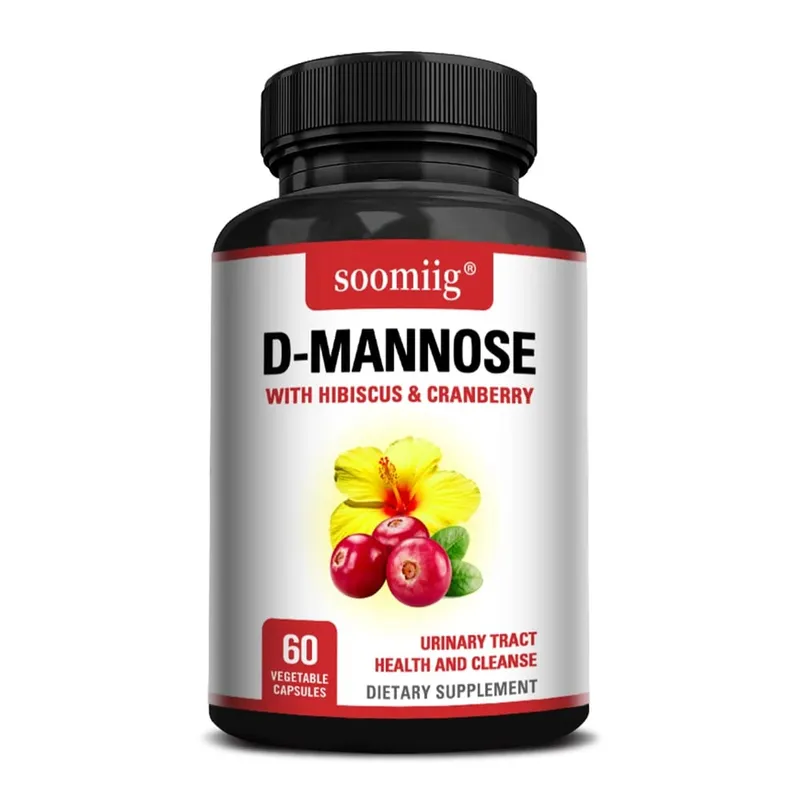 D-Mannose with Hibiscus & Cranbrry Supplement Support Urinary Tract Bladder Health and Reduce Urinary Tract Infections Non-GMO