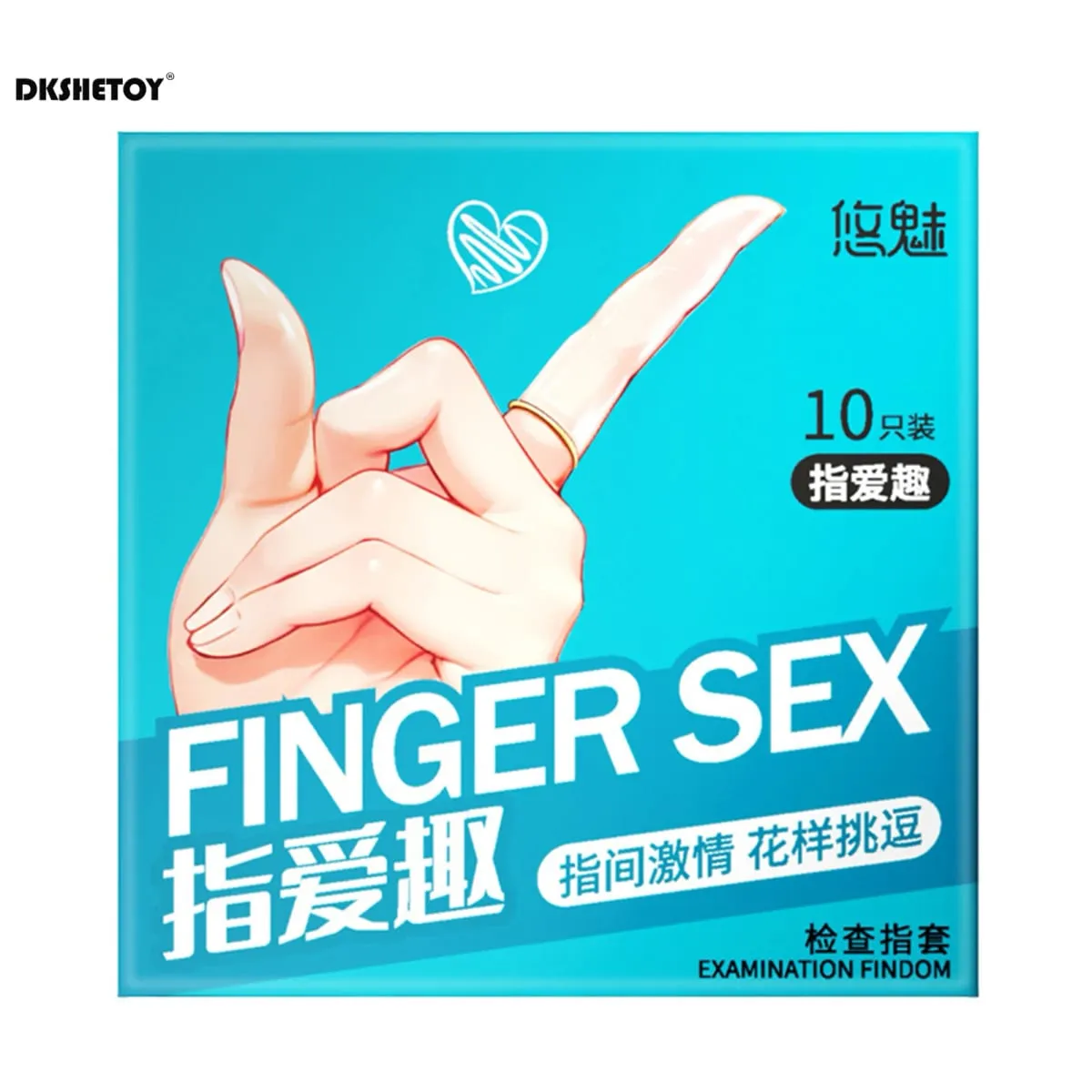 8/10 stk. Ultratynd smøring Fingerærmer Onani G-punkt Stimulering Kondomer Vaginal Klitoris Massage Les Voksen Sexlegetøj