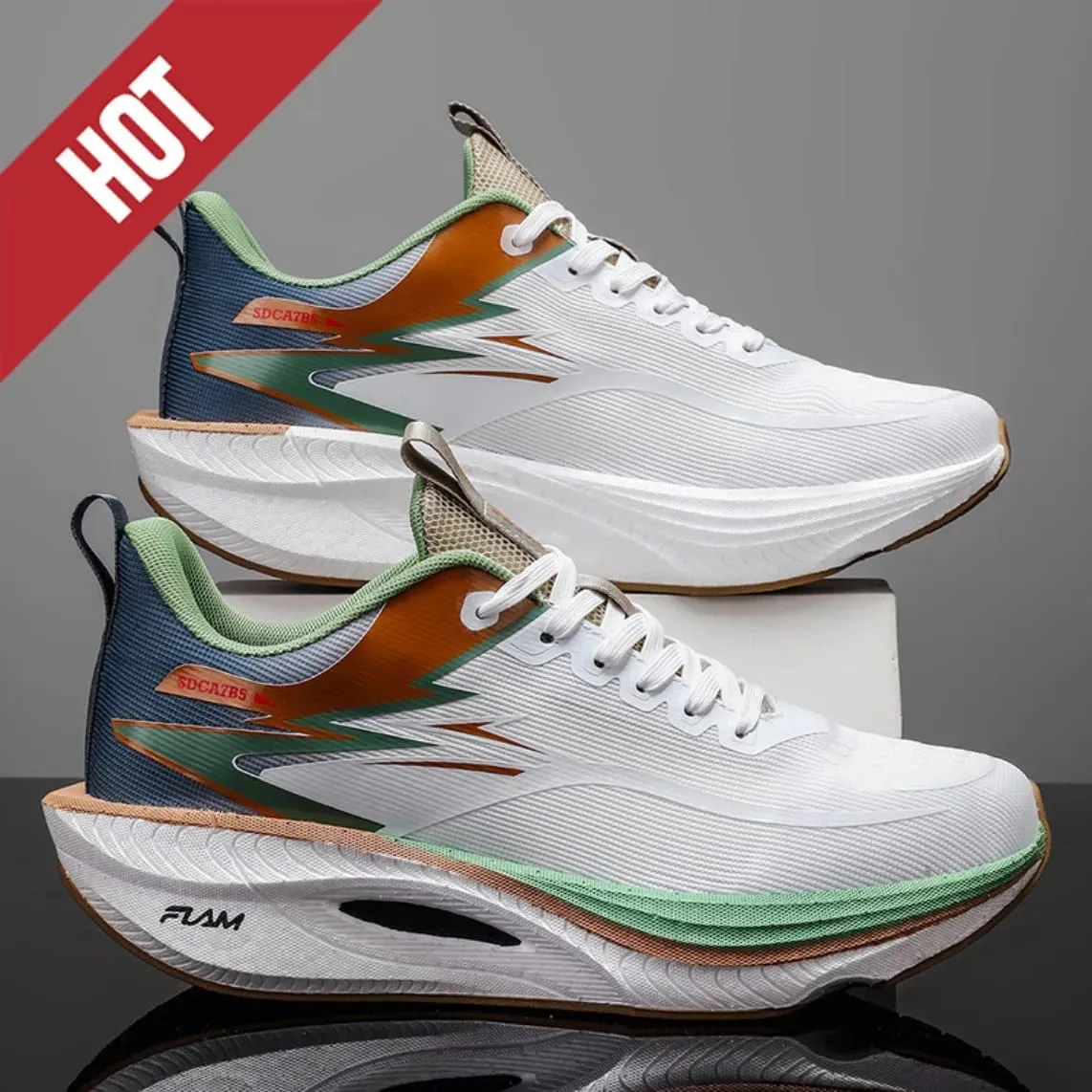 Men Women Carbon Plate Air Cushion Marathon Running Shoes Breathable Lightweight Outdoor Racing Training Sports Sneakers Walking