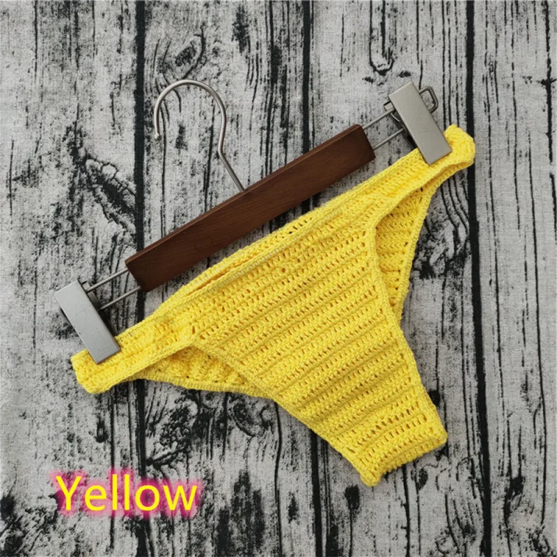 Hot Men Women Breathable Underwear Hand Crochet Low Rise Gstring Swimming Sunbathing Thong Sissy Panties Трусы Мужские — image 14