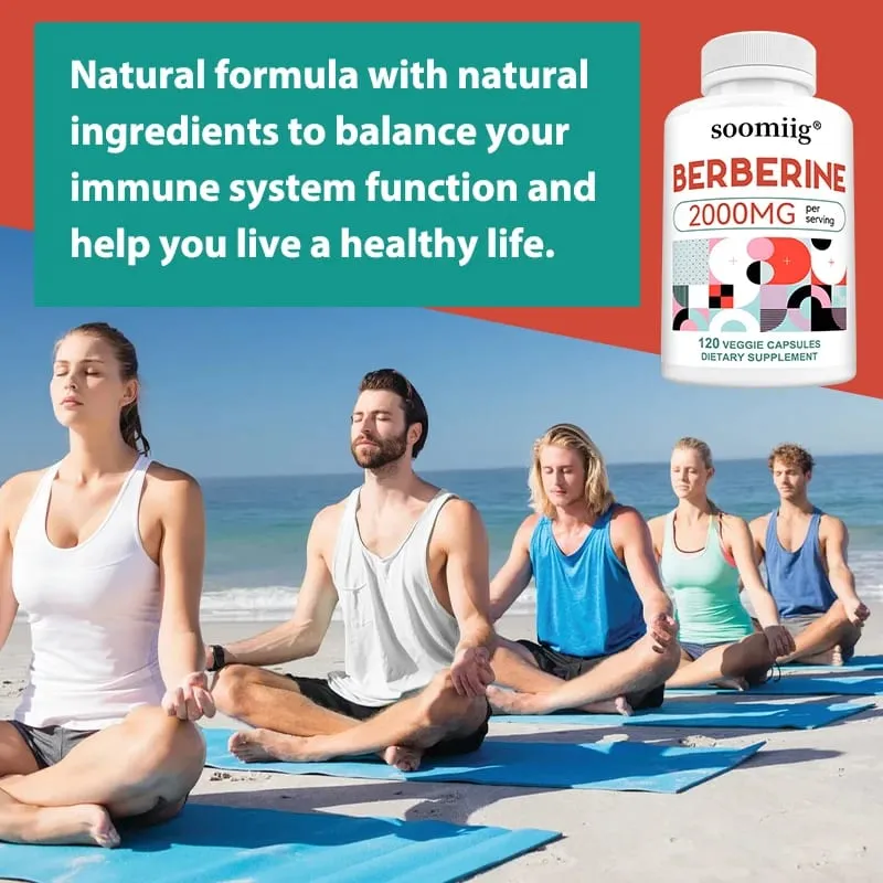 Berberine Extract Supplement - Immune System Support Healthy Gastrointestinal Tract Heart Health - 120 Capsules