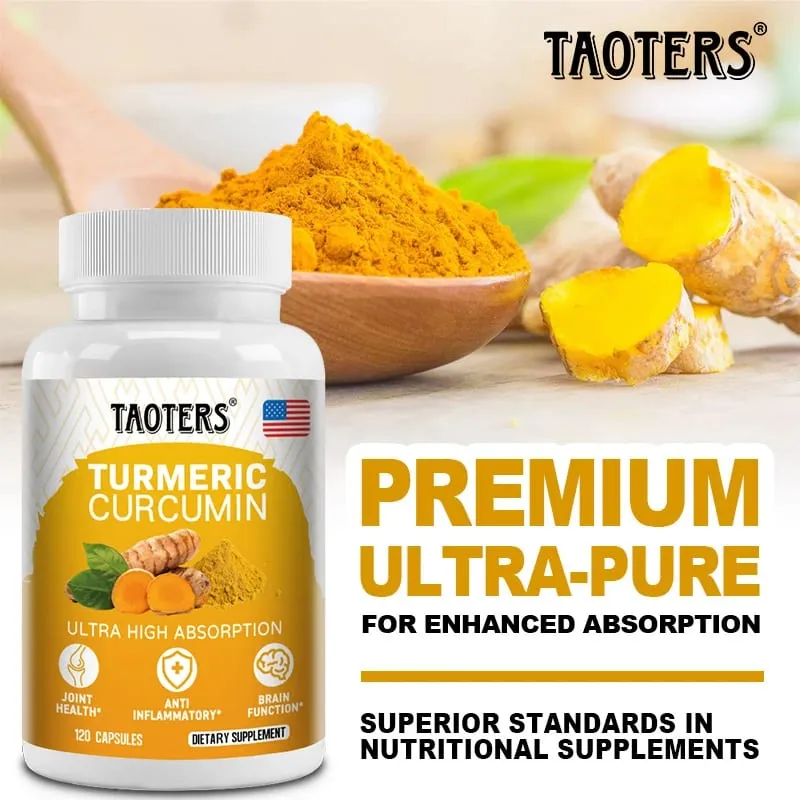 Turmeric Curcumin Capsules Natural Joint Support Relieve Joint Pain Support Brain Health & Heart Health — image 1