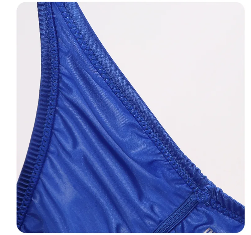 Men's Underwear Ice Silk Low Rise Sexy Bikini Briefs