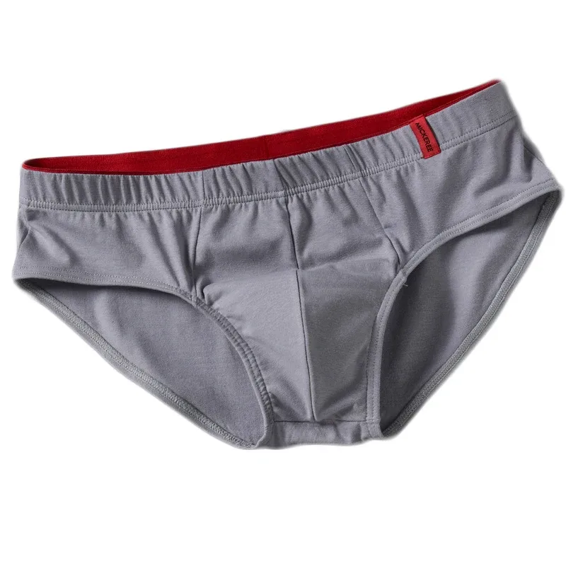 Men Briefs Solid Color Cotton Youth Briefs Waist Comfortable Sexy Explosion Trend Breathable Underwear Sissy Panties — image 2