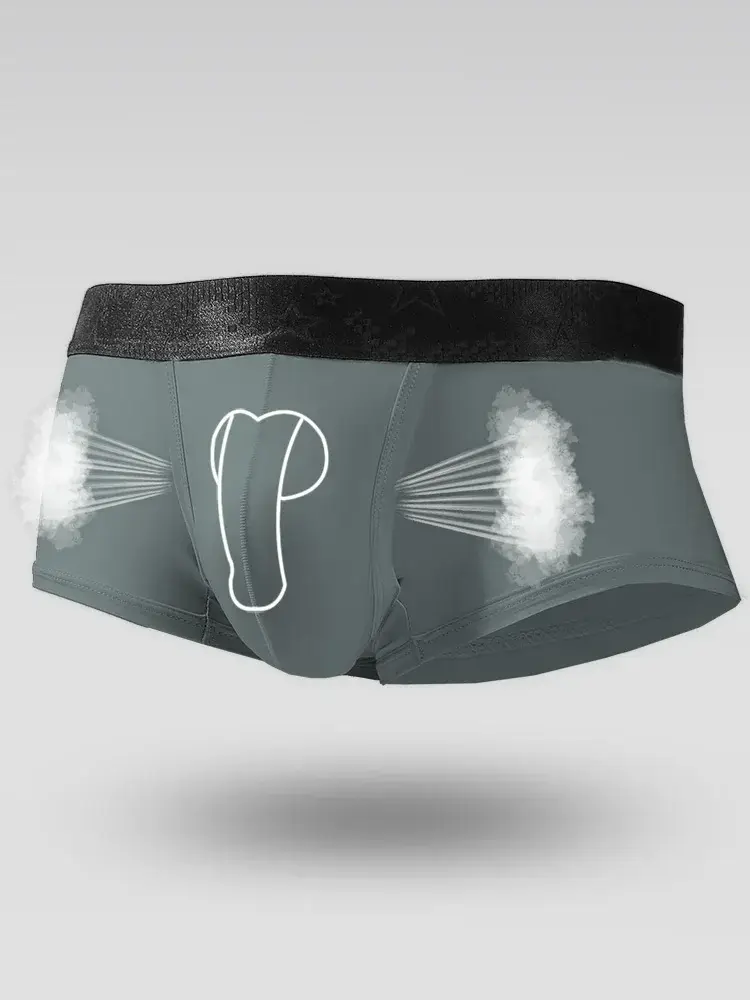 Spermatic underpants Men's ice silk summer thin boys' scrotal buttonstock split varicose boxer shorts — image 3